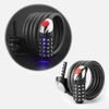 Rockbros RKS531 Bicycle Lock With 5-Digit code, Steel cable, 120 cm, With Led Lighting - Black - (RKS531-BK)