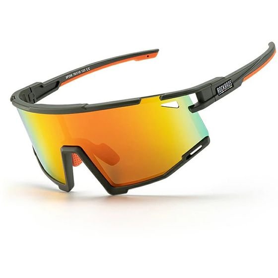 Rockbros SP258 Road To Sky Cycling Glasses Polarized Orange Lenses - Green 5907769393167 - (14110008003)
