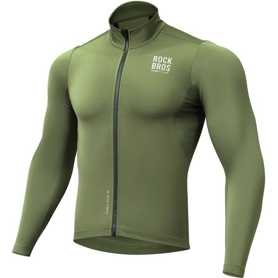 Rockbros TLWT001 Road To Sky Windproof Insulated Cycling Jersey L - Green 5907769392313 - (15420003016)