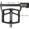 Rockbros Wide Platform Bicycle Pedals - Black - (K399-BK)