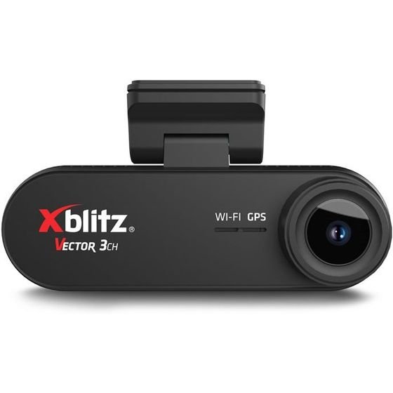 Xblitz 3-Channel Dvr With Rearview CAMERA, Wi-Fi, And Gps - (XBLITZ Vector 3CH)