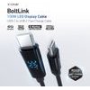 X-One Boltlink Led Display Data Cable - Type C To C - Max 100W 1,5 m black