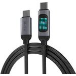 X-One Flowlink Running Led Data Cable - Type C To C - 5A Max 100W 1,2m black