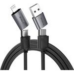 X-One Quantumflex Data Cable - Type C To C - Max 60W 1,2m black