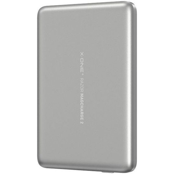 X-One Razor 2 Magcharge Ultraslim (7,6mm) Power Bank Compatible With Magsafe 5000mAh - silver
