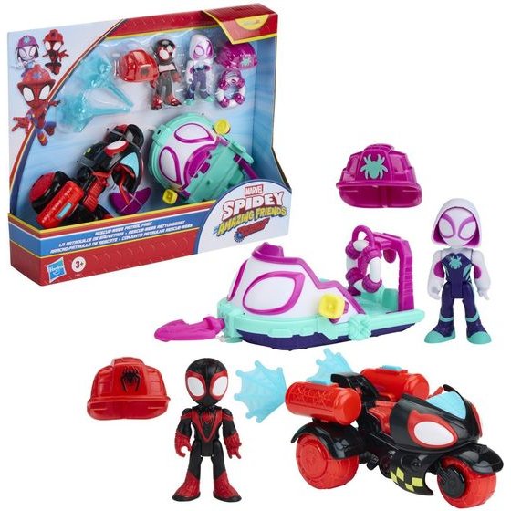 Hasbro Spidey And His Amazing Friends: Figures, Vehicles & Playsets - Miles Morales & Ghost Vehicle Set (G1970)