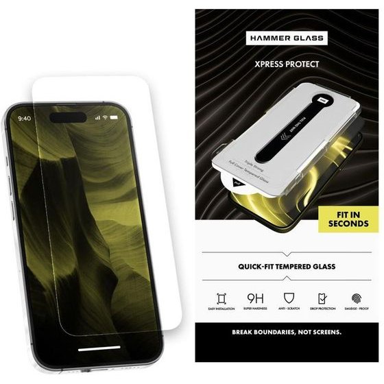 Hammer Glass Tempered Glass Apple Iphone 16 Pro Max 5G Xpress Protect With Application Tool (1 ���.) - (5904639308740)