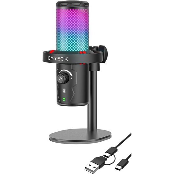CMTECK ����������� ��������� XM560, �����������, USB/USB-C, Rgb LED, ����� - (XM560-BK)