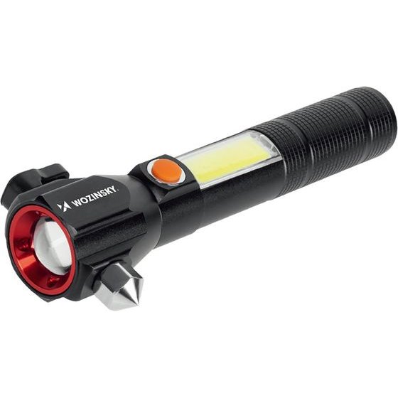 Wozinsky WLR-31 5W 500lm Cree 3-in-1 Multifunction Flashlight With Glass Breaker And Seat Belt Cutter - Black 5907769388941 - (Wlr - 31)