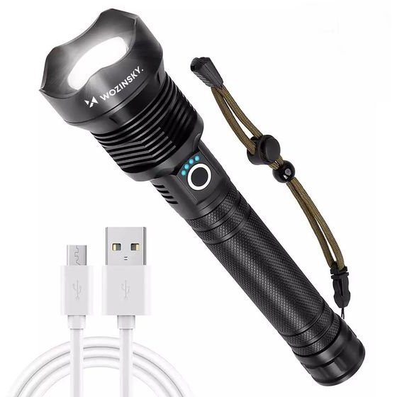 Wozinsky WLT-20W Tactical Flashlight 20 W 2000 Lm Cree Diodes IP65 With Adjustable Beam - Black 5907769389115 - (Wlt 20W)