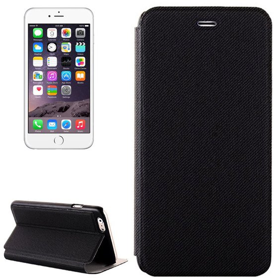 DENIM TEXTURE HORIZONTAL FLIP LEATHER CASE WITH HOLDER FOR IPHONE 6 PLUS(�����) OEM