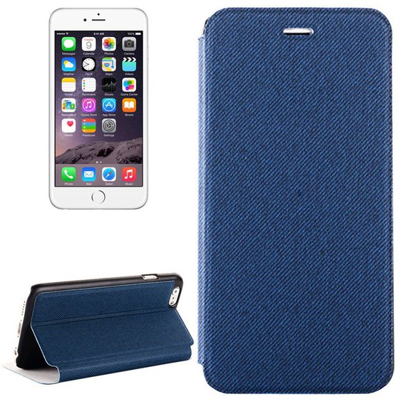 DENIM TEXTURE HORIZONTAL FLIP LEATHER CASE WITH HOLDER FOR IPHONE 6 PLUS(������ ����) OEM