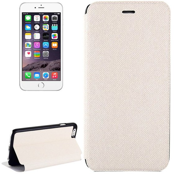 DENIM TEXTURE HORIZONTAL FLIP LEATHER CASE WITH HOLDER FOR IPHONE 6 PLUS( �����) OEM
