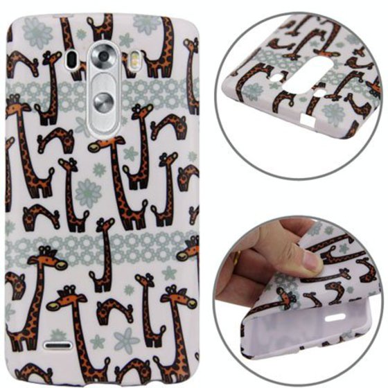 OIL PRINTED GIRAFFE PATTERN TPU PROTECTIVE CASE FOR LG OPTIMUS G3 / D855