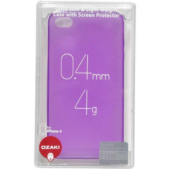 ������� ������ OZAKI 0.4MM (IC844PU) ULTRA SLIM/LIGHT WEIGHT ��� IPHONE 4/4S ���