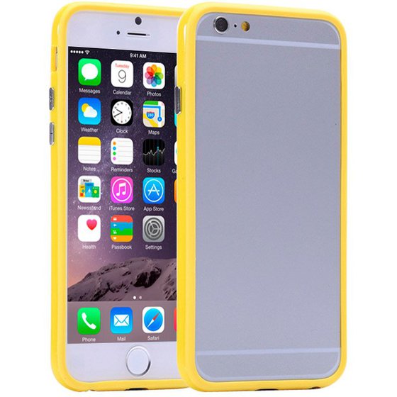 PURE COLOR TPU + PLASTIC BUMPER FRAME CASE FOR IPHONE 6(�������)