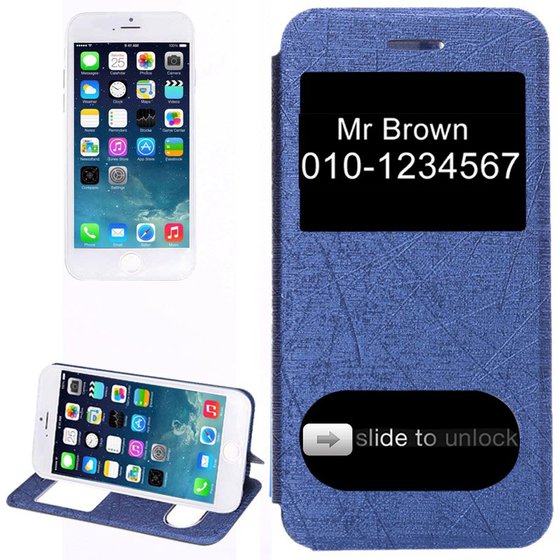 STROKES TEXTURE BOOK LEATHER CASE WITH CALL DISPLAY ID FOR IPHONE 6(����)