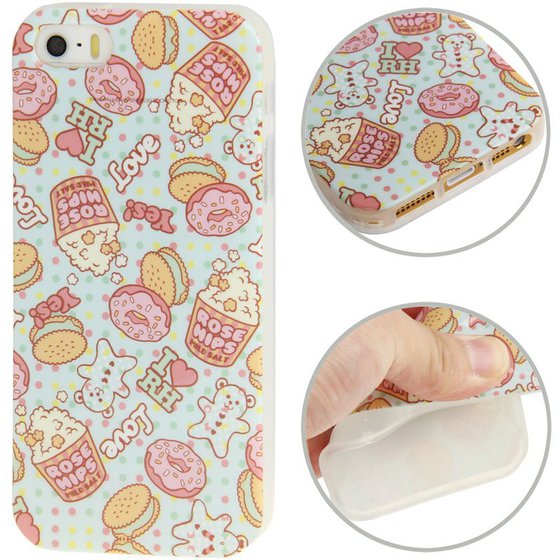SWEET BISCUITS PATTERN TPU CASE FOR IPHONE 5/5S/SE
