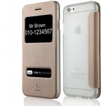 ���� BASEUS ULTRA-THIN WITH CALL DISPLAY WINDOW ���������� ��� IPHONE 6 (GOLD)