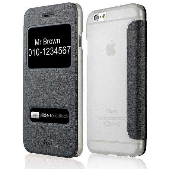 ���� BASEUS ULTRA-THIN WITH CALL DISPLAY WINDOW ���������� ��� IPHONE 6 PLUS (�����)