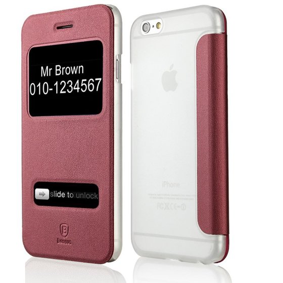 ���� BASEUS ULTRA-THIN WITH CALL DISPLAY WINDOW ���������� ��� IPHONE 6 PLUS (�������)