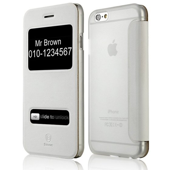 ���� BASEUS ULTRA-THIN WITH CALL DISPLAY WINDOW ���������� ��� IPHONE 6 PLUS ( �����)