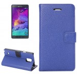 ���� ICASE LITCHI TEXTURE MAGNETIC BUTTON BOOK LEATHER ��� SAMSUNG GALAXY NOTE 4 (����)