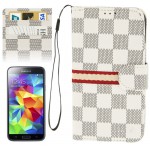 ���� ICASE PLAID PATTERN BOOK ��� SAMSUNG GALAXY S5 G900 / S5 NEO �����/����