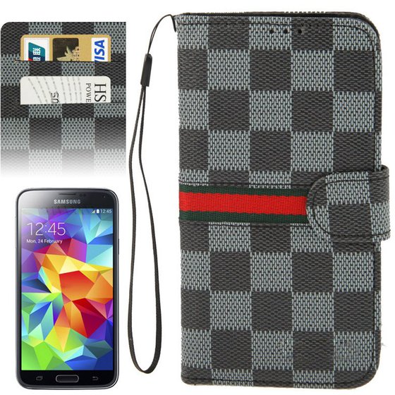 ���� ICASE PLAID PATTERN FLIP ��� SAMSUNG GALAXY S5 G900 / S5 NEO ������ ����