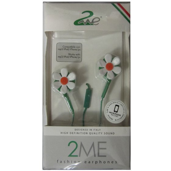 ��������� HANDSFREE 2ME FLOWER (3.5MM) GREEN