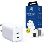 3mk Protection 3mk Hyper Charger PD 45W GaN AVS QC4+ PPS AFC FCP DCP 2C White - (160788)