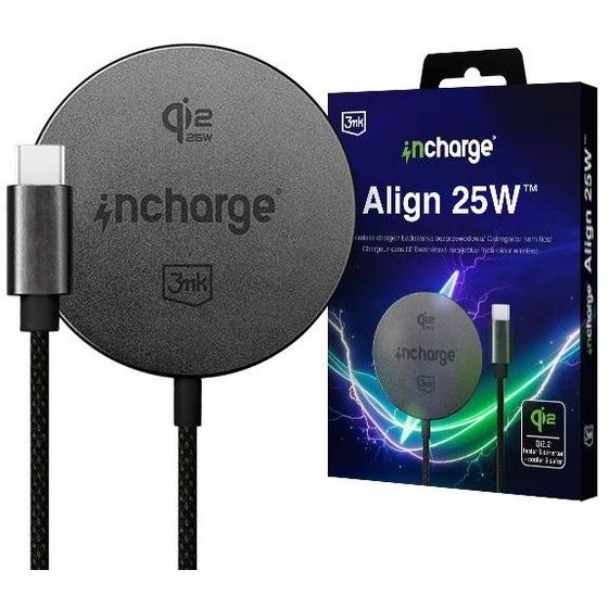 3mk Protection 3mk incharge Align Qi2.,2 25W for Apple Black - (W-3mkICAB-AlignB)