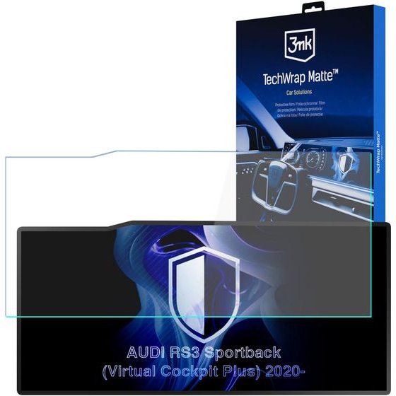 3mk Protection AUDI RS3 Sportback Virtual Cockpit Plus (2020 - ) - 3mk TechWrap Matte Center Display - (W-TWMCeDiL-ARS3s)