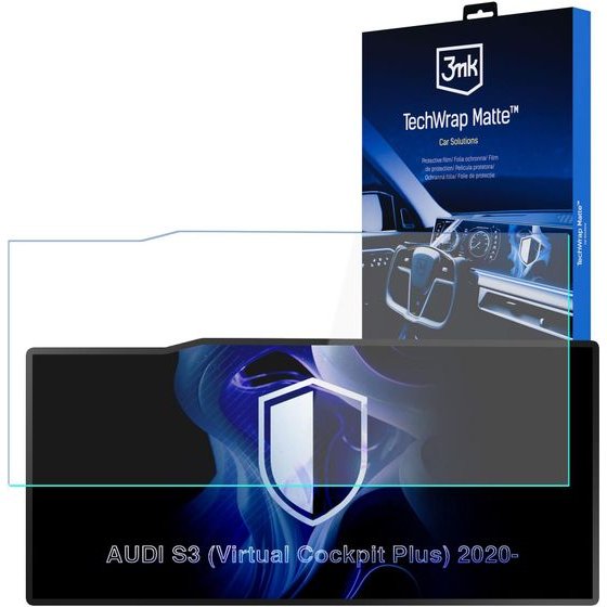 3mk Protection AUDI S3 Virtual Cockpit Plus (2020 - ) - 3mk TechWrap Matte Center Display - (W-TWMCeDiL-AS3Lp)