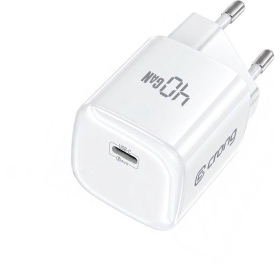 Crong Neo Gan Charger - USB-C 40W Pd Charger With Avs (White) - (CRGNEO40WHI)