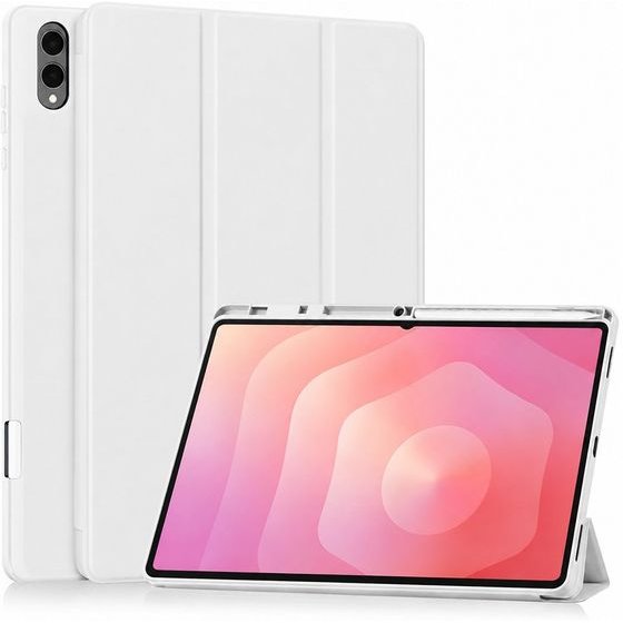 Techsuit - Flex Trifold (With Pencil Holder) - Samsung Galaxy Tab S11 Ultra / Tab S12 Ultra - Gray