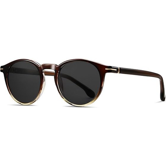 Techsuit - Polarized Sunglasses (31235) - For Men, Fashion, TR90 Frame, Scratch-Resistant Tac Lenses, Acetate Legs - Gray