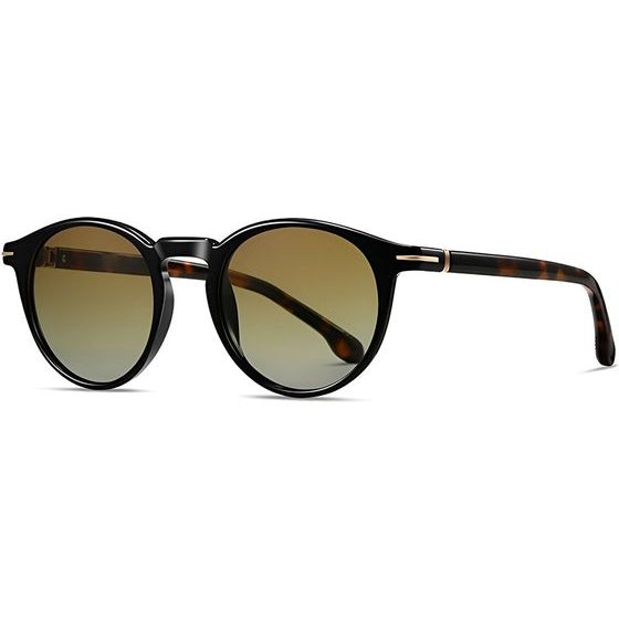 Techsuit - Polarized Sunglasses (31235) - For Men, Fashion, TR90 Frame, Scratch-Resistant Tac Lenses, Acetate Legs - Yellow