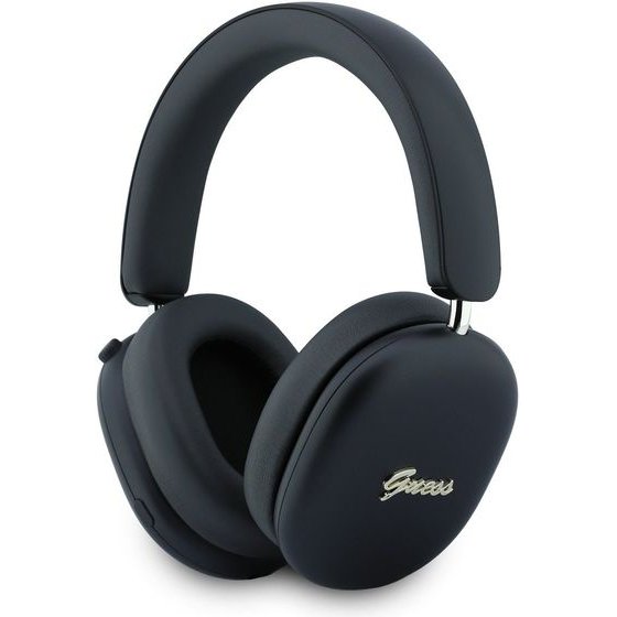 Guess Metallic Finish Gold Script Logo Enc Wireless Headphone Black - (GUOBHP10HMBSK)
