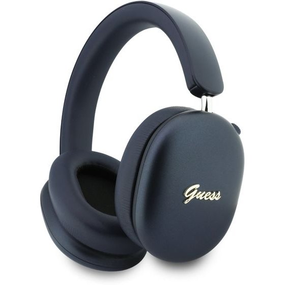 Guess Metallic Finish Gold Script Logo Enc Wireless Headphone Navy - (GUOBHP10HMBSB)
