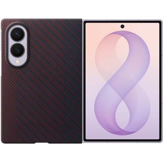 Samsung EF-KF971SRe Carbon Magnet Case For Galaxy Z Fold 8 Red - (EF-KF971SREGWW)