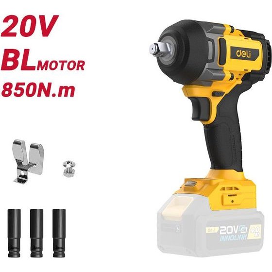 DELI ��������� �������������� ��������� Brushless, 20V, 850N.m, 1/2'' - (DC234Z)