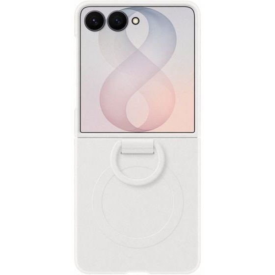 Samsung Case Silicone Ring Magnet For Galaxy Z Flip8 White - (EF-EF776CWEGWW)