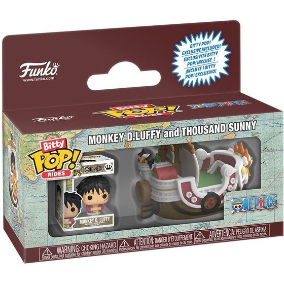 Funko Bitty Pop! Rides: One Piece - Monkey D. Luffy And Thousand Sunny Vinyl Figures