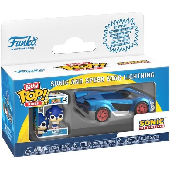 Funko Bitty Pop! Rides: Sonic The Hhedgehog - Sonic And Speed Star Lightning Vinyl Figures