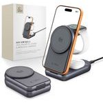 Tech-Protect A53 3IN1 Magnetic Magsafe Wireless Charger 25W QI2.2 Dark GREY