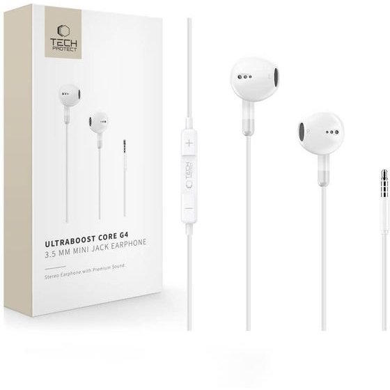 Tech-Protect Ultraboost Mini Jack Earphone Core G4 WHITE