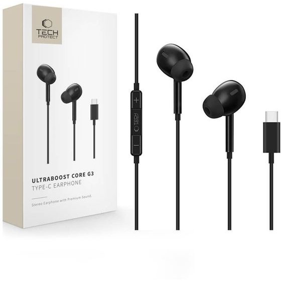 Tech-Protect Ultraboost TYPE-C Earphone Core G3 BLACK