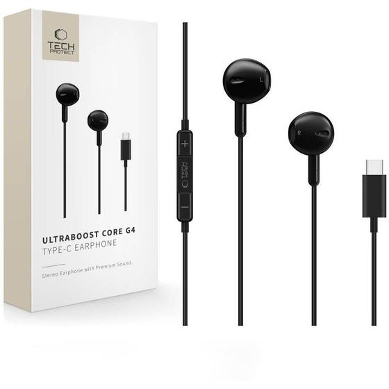 Tech-Protect Ultraboost TYPE-C Earphone Core G4 BLACK