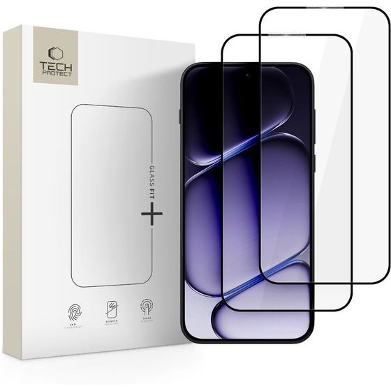 Tech-Protect Glass Fit+ 2-Pack Tempered Glass For Oneplus Nord 6 - Black - (30094-0)